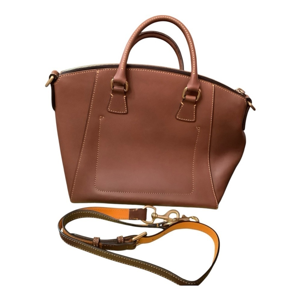 Dooney & Bourke Naomi Large Satchel Bag Caramel Brown Leather​​​​ - Picture 4 of 6